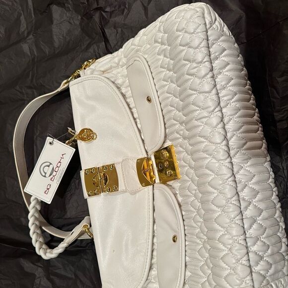Big Buddha bag/White Satchel/16”x10”x5.5” - Picture 7 of 11